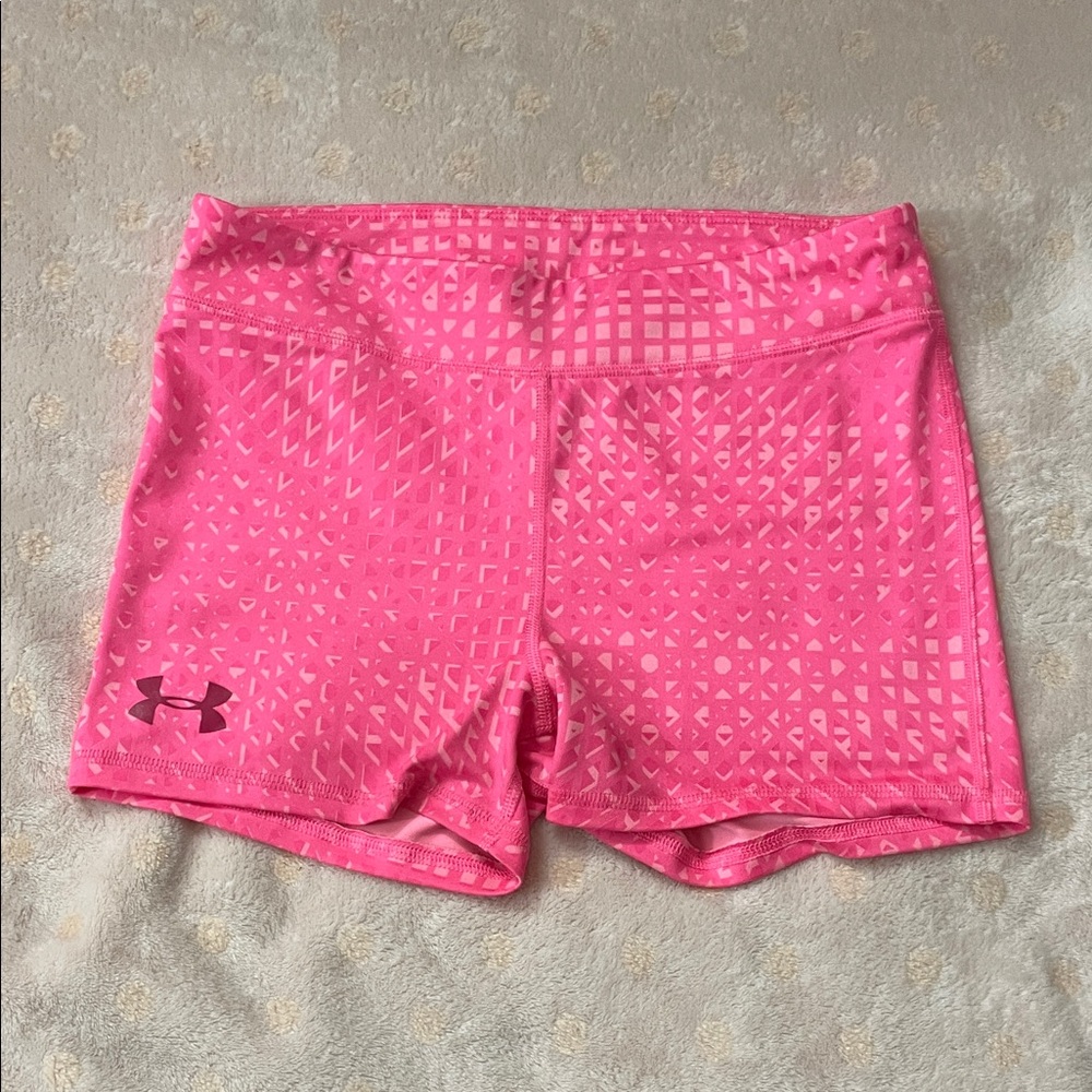 Under Armour Women's Geometric Pink Athletic Shorts